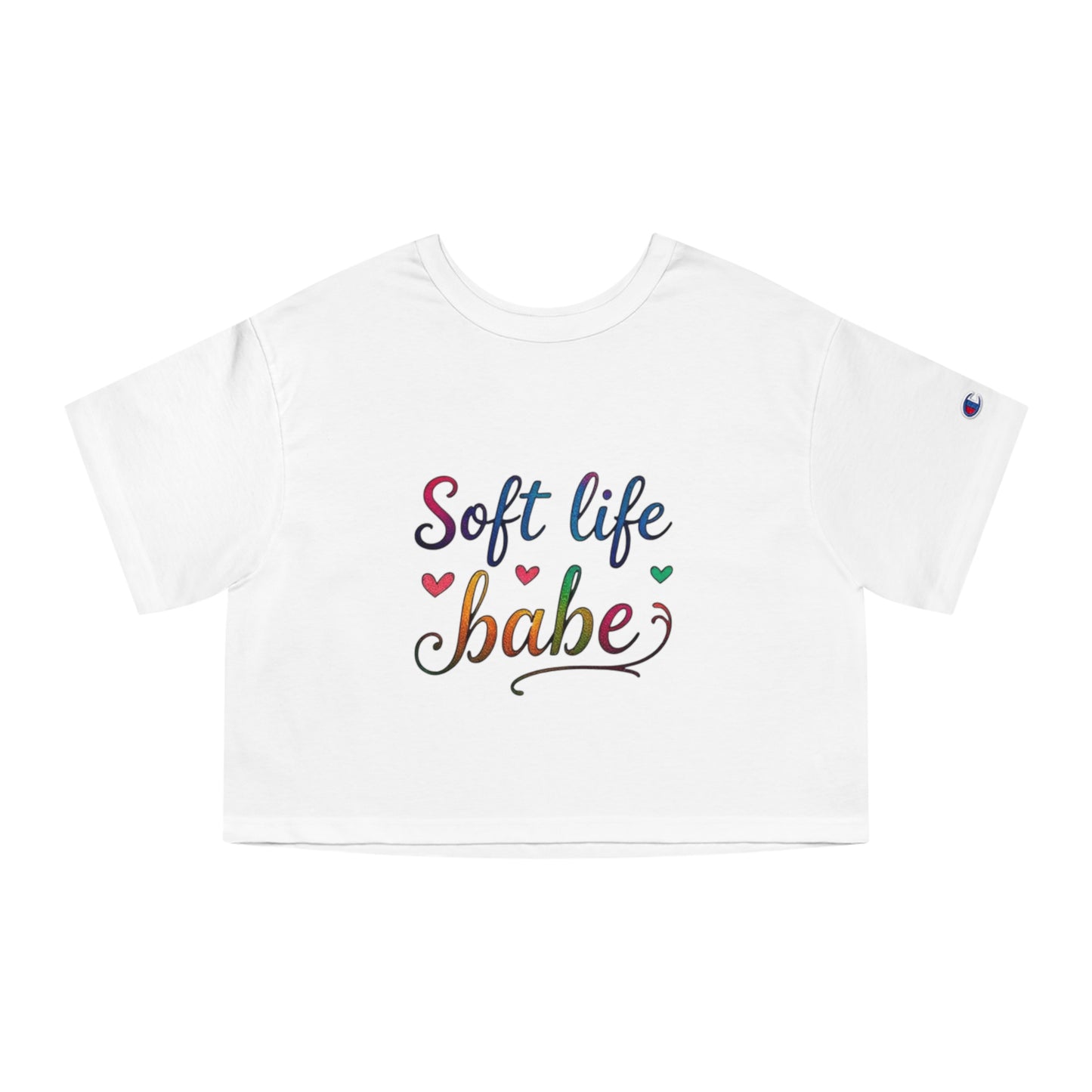 Cropped T-Shirt - Soft Life Babe, Summer Casual Wear, Gifts for Her, Trendy Women’s Apparel, Comfortable Everyday Top