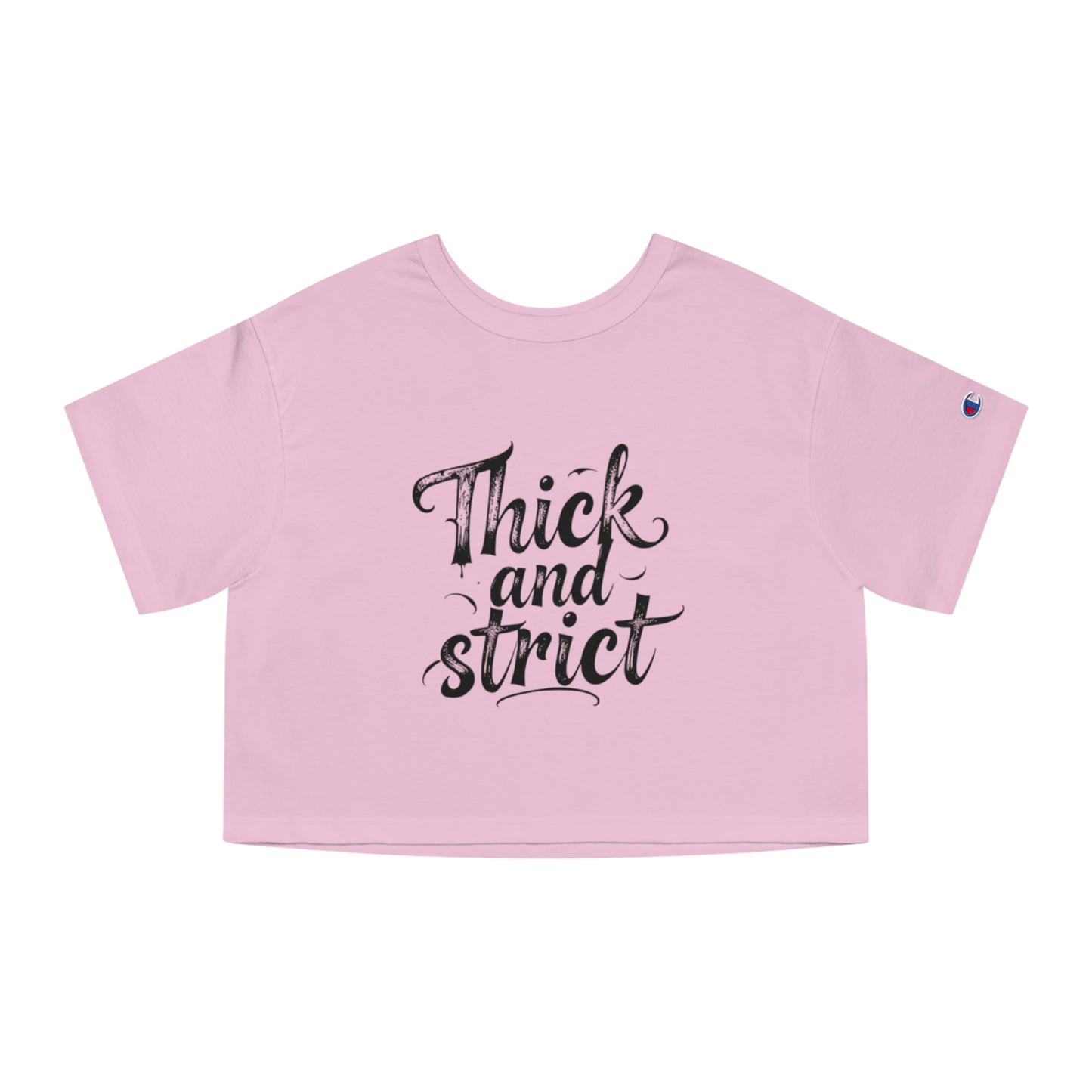 Thick and Strict Cropped T-Shirt, Stylish Casual Wear, Trendy Summer Top, Gift for Her, Fashion Statement Tee