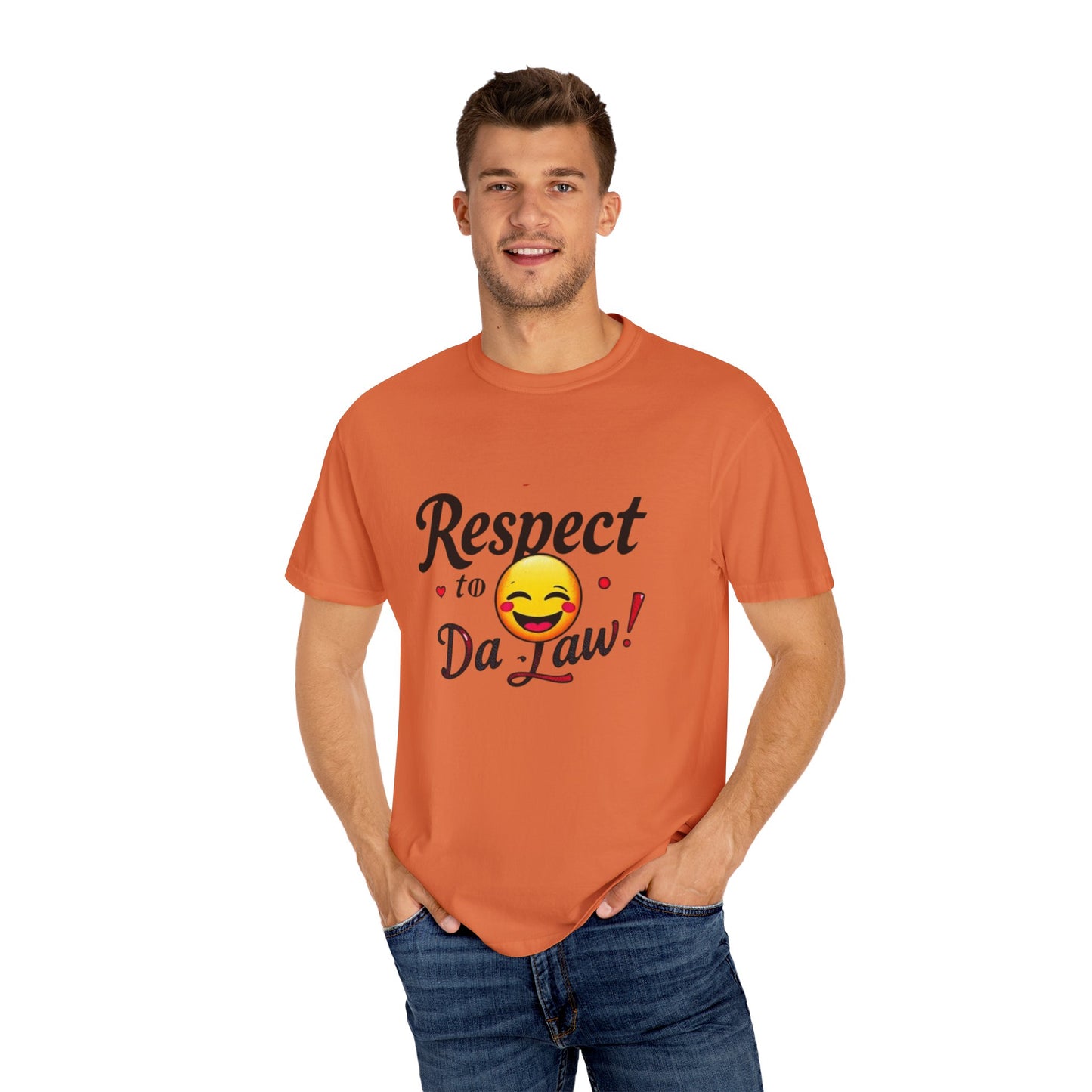 Playful Unisex T-Shirt: 'Respect to Da Law!' | Gift for Law Students, Casual Wear, Funny Tee, Statement Shirt
